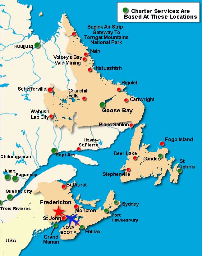 Fredericton Air Charter Directory